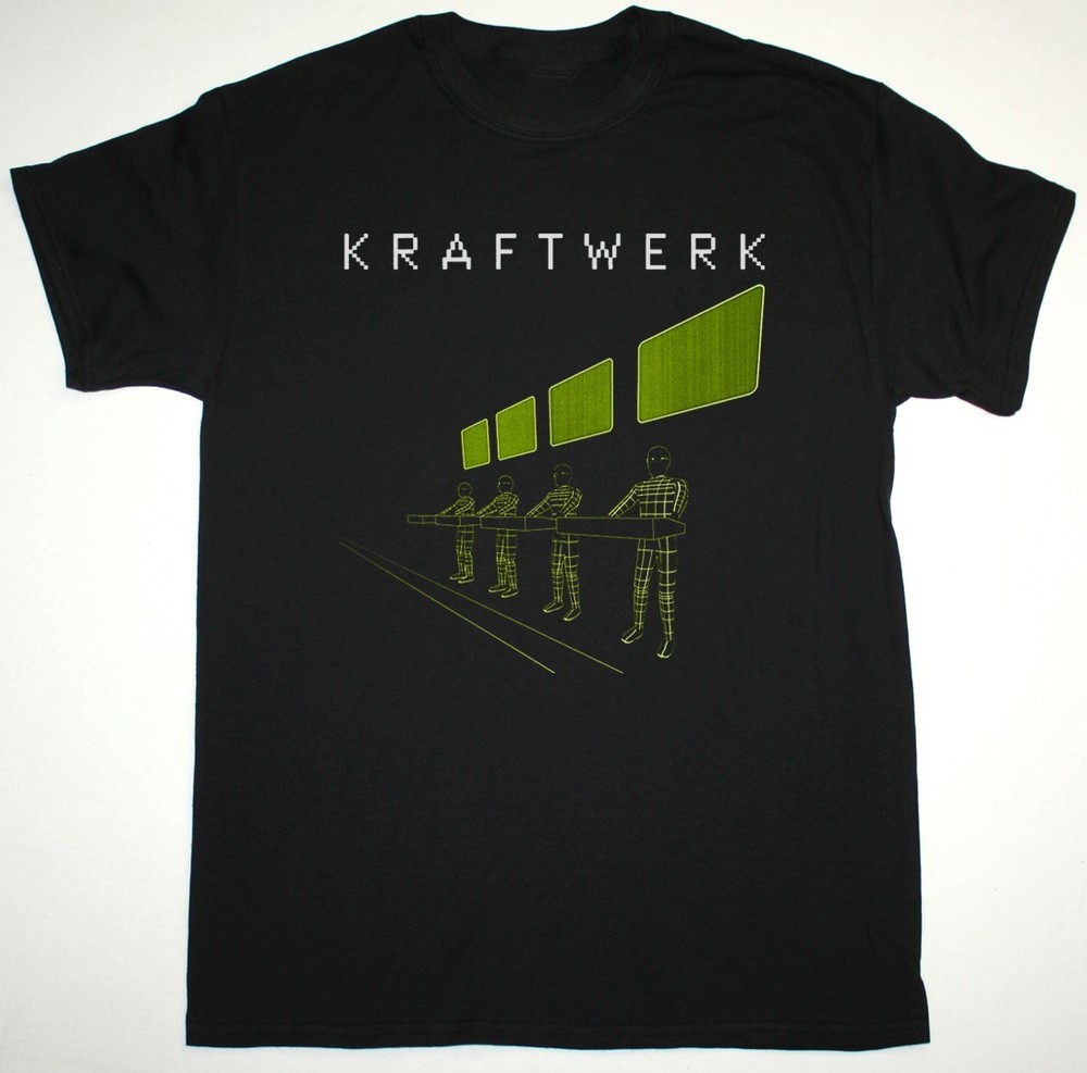 NEW KRAFTWERK Band EXPO REMIX Heavy Cotton Black T Shirt S-5XL BT948