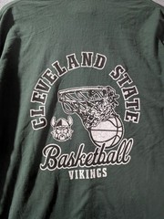 Cleveland State Vikings Basketball Long Sleeve Shirt Green L ComfortWash NWT