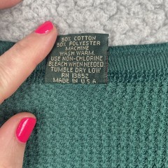 Greatland Men’s Shirt XL Green Thermal Henley Outdoor Base Layer Gorpcore