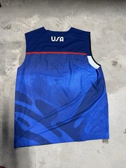 The North Face Rock Climbing USA Team Tank Top Rare Blue White Men’s Size Large