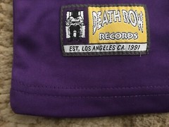 Death Row Records Los Angeles #91 Jersey Mens Size Small Purple Paisley NWT