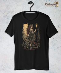 Persephone Goddess T Shirt Dark Fantasy Gothic Pagan Underworld Queen Tee XS-5XL