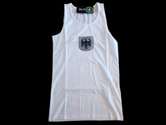 GERMAN MILITARY TANK TOP SHIRT BUNDESWEHR WHITE COTTON PHYSICAL TRAINING P.T.U