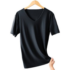 3Pack Fashion Ice Silk Short Sleeved T-shirt Men’s Summer Elastic Mesh Underwear