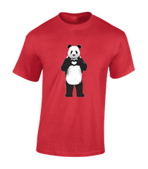 PANDA LOVE MENS T SHIRT CUTE ANIMAL LOVER DESIGN KAWAII JAPAN FASHION GIFT