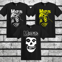 The Misfits T-Shirt Crimson Ghost Fiend Skull Punk Rock Band Black T-Shirt S-3XL