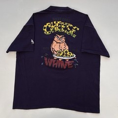Vintage 90’s Bad Boy Want Some Cheese With That Wine? T Shirt Men’s XL Navy Blue