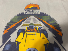 MALIBU GRAND PRIX Retro T-shirt Large Blue Northridge San Fernando Valley LA