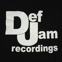 Def Jam Recordings T Shirt Mens XL Black Cotton Hip Hop Rap Music Logo Tee