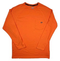 Dickies Temp-iQ Cooling T-Shirt Men’s Medium Orange Performance Long Sleeve