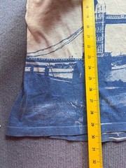Vintage 90s London Monarchs WLAF Hanes Beefy-T Shirt Size XL Tower Bridge Single