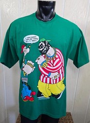 Signal Sports Vintage Popeye Brutus 1993 T-Shirt Green Sz XL Single Stitch