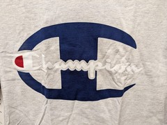 Champion T425 Men’s Athletic Champion Logo Tee Shirt T-shirt Ash Gray Small
