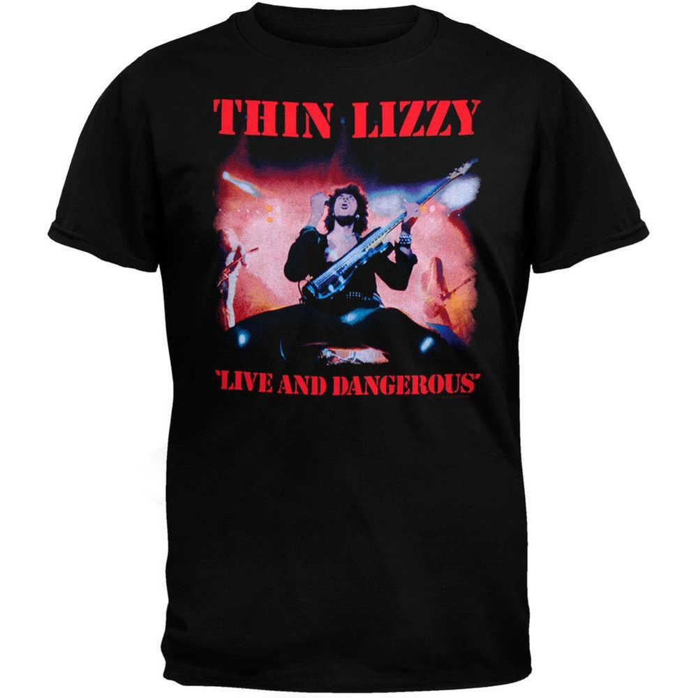 Thin Lizzy – Live And Dangerous T-Shirt Black Cotton All size