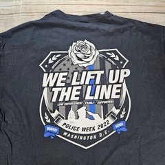 THIN BLUE LINE USA T-Shirt Men’s Black XL 100% Cotton Police Week 2022