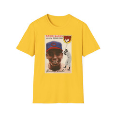 Vintage Ernie Banks Rookie T-Shirt – Legendary 1954 Baseball Card #94 – Unisex