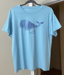 Ocean Conservancy T-Shirt Whale Blue Graphic Coastal Pullover Men’s Large