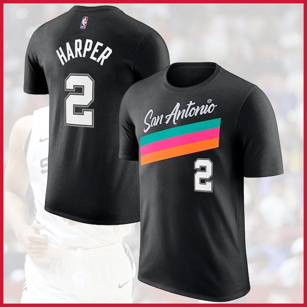 San Antonio Team 2025/26 City Edition Player Name & Number: Harper T-Shirt