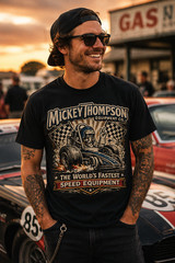 Mickey Thompson Drag Racing Vintage Hot Rod Speed Equipment T-Shirt