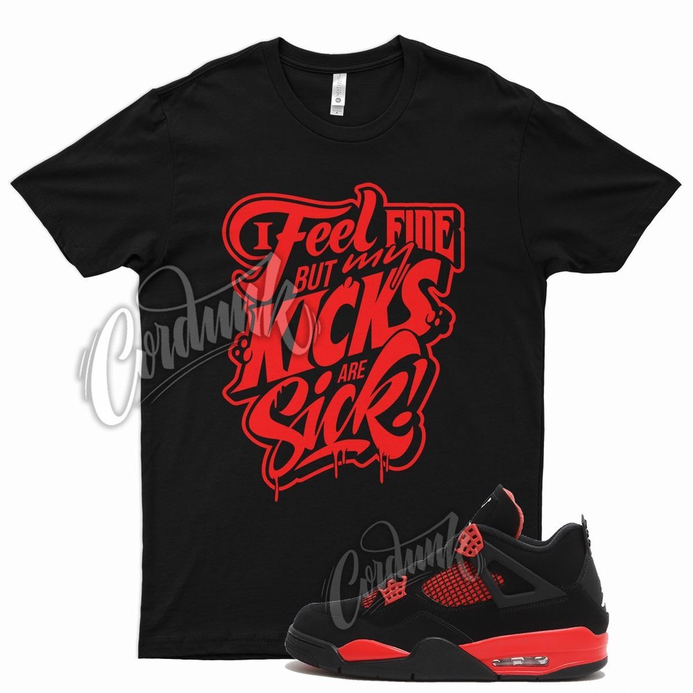 Black SICK T Shirt for Air J1 4 Red Thunder Gym Varsity Iconic 1 14