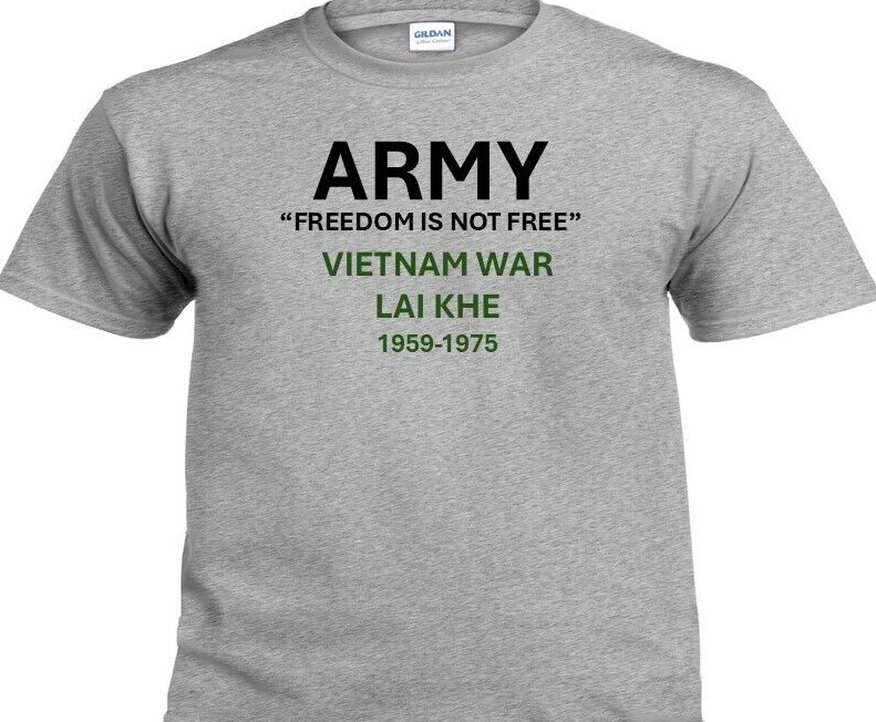 VIETNAM WAR* LAI KHE *1959-1975*PT INDIVIDUAL SHIRT. OFFICIALLY LICENSED