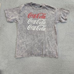 Coca Cola T Shirt Mens XL Gray Mineral Wash Graphic Logo Short Sleeve Tee