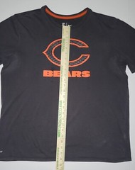 Nike NFL Chicago Bears Athletic Cut Mens Gray Orange Short Sleeve Shirt Size XL