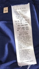 Authentic GUCCI Jumbo GG New w/Tag Blue, peach orange and white 2Xl T-shirt