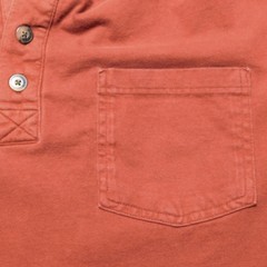 Duluth Trading Co Mens XL Relaxed Fit Longtail T Henley Long Sleeve Shirt Orange