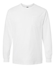 Gildan 2410 Ultra Cotton Pocket Long Sleeve T-Shirt S-2XL Buy 2 Get 1 Free