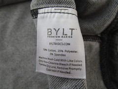 Mens XL BYLT Shirt Drop Cut Lux SS Crewneck Heather Gray NWT
