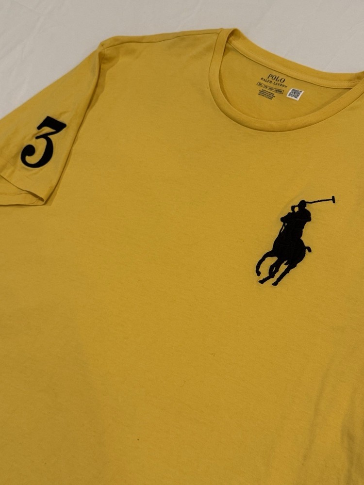 Polo Ralph Lauren Short Sleeve Big Pony Solid Crewneck Solid T-Shirt Yellow XXL