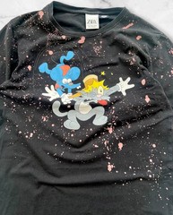 Zara The Simpsons Itchy & Scratchy Graphic T-Shirt Men’s Size M Black