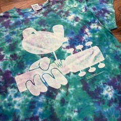 Vintage Y2K Woodstock Peace and Music Tee 1994 tie‑dye Single Stitch Made In USA