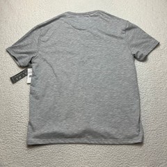 Jachs Henley Mens L Gray Short Sleeve Slub Knit Linen Blend J21A-404-019 Casual