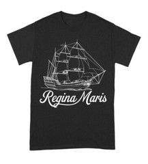 Regina Maris Black T-Shirt, Size S to 5X, Gildan 5000