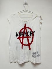 Vintage Anarchy T Shirt 1980s 80s Punk Dead Kennedys The Clash THRASHED VTG SZ L