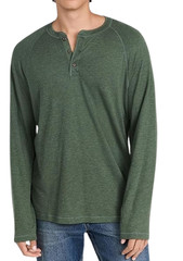 Faherty Cloud Cotton Long Sleeve Henley Shirt Mens XXL Deep Fern Heather NWT