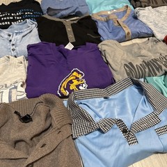 15pc Mens Clothing Lot L XL Nike Under Armour Banana Republic AS IS Stained READ