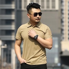 Quick Dry Shirt Mens Polo T-Shirt Tactical Combat Short Sleeve Team Work Casual