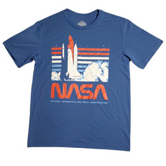 NASA Men’s Crewneck Comfort Short Sleeve Graphic T-Shirt FREE S&H NWT