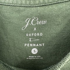J Crew x Oxford Pennant NY T-Shirt Mens SZ S Green Shirt Academia Preppy College