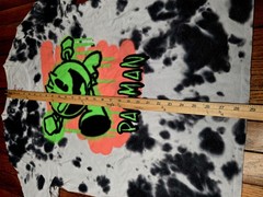 Pac-Man Mens Large L White Black Tie Dye Retro Graphic C-Life Group T Shirt B5