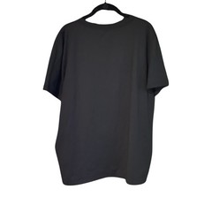 Romwe Street Life Bear Drop Shoulder Short Sleeve Shirt Large Black Cartoon