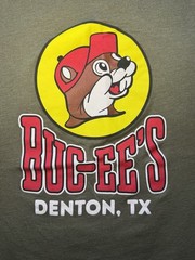 Buc-ee’s Men’s Brown Denton TX Buc-ee the Beaver Logo Crew Neck T-Shirt XL