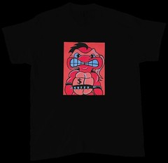 Kandykorn X Slimyburger – Black & White Ninja Turtle on Front, Cotton Retro TMNT