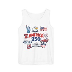 4th of July America Doodle Patriotic USA Tank Top