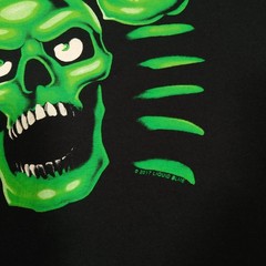 Liquid Blue Skull Pile T-Shirt Mens 6XL Black AOP Glow N Dark Travis Scott 2017