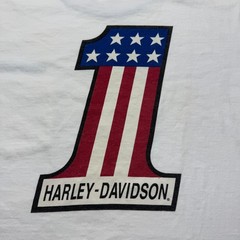 Harley-Davidson Racing Number 1 USA Flag Patriotic Pocket T-Shirt – Large