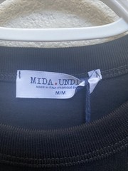Mida Undici Italy Men’s Medium Black T-Shirt Short Sleeve Crew Neck NWT